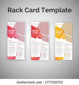 Creative Business interior Design Advertising  Agency Rack Card Dl Flyer Template