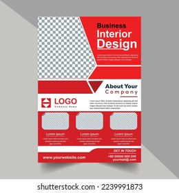 Creative Business Interior Flyer Design. Abstract graphic cover book presentation. Minimal brochure layout and modern report business flyers poster A4 paper.