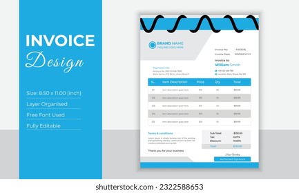 Creative Business Invoice design layout