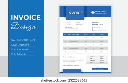 Creative Business Invoice design layout