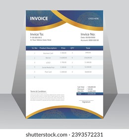 Creative business invoice design template.