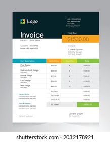 Creative Business Invoice Layout template