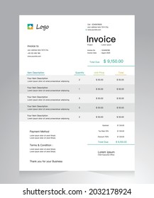 Creative Business Invoice Layout template