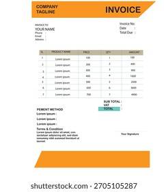 Creative business invoice template in a4 size | Premium Vector