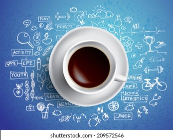 Creative business and koffee concept
