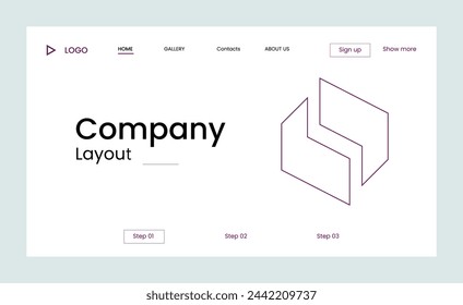 Creative business landing page with colorful shapes