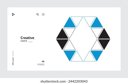 Creative business landing page with multiple color shapes