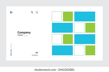 Creative business landing page with multiple color shapes