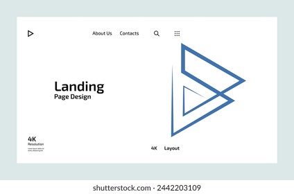 Creative business landing page with multiple color shapes