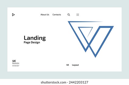 Creative business landing page with multiple color shapes
