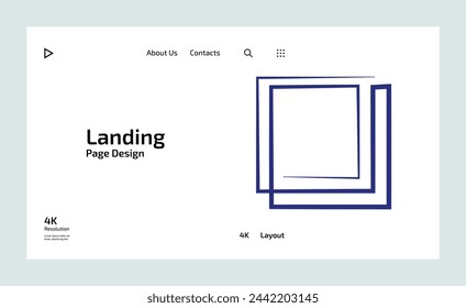 Creative business landing page with multiple color shapes