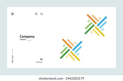 Kreative Business-Zielseite mit mehreren farbigen Formen