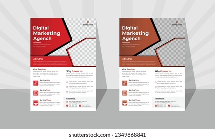 Creative Business Leaflet Layout for Marketing, Advertising, and Promotion. Corporate Business Flyer Design Template.