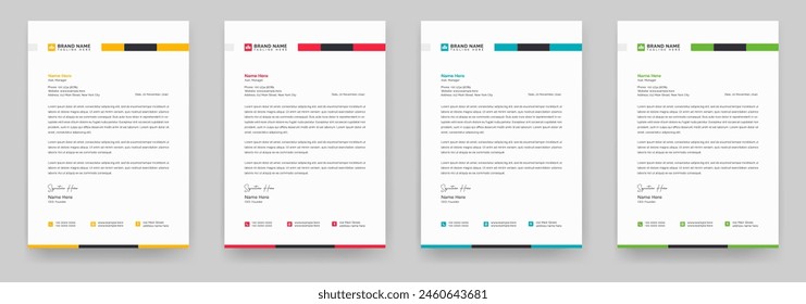 Creative business letterhead in abstract design template.