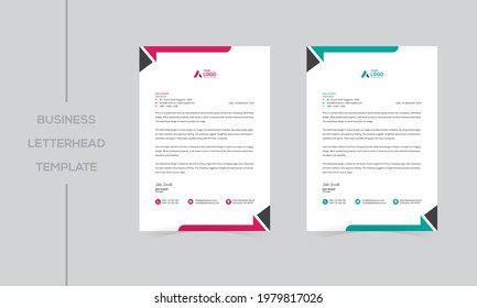 creative business letterhead corporate advertising company profile layout, letterhead design Simple and clean print-ready Modern Business style design vector illustration