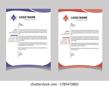 Plantilla de diseño creativo de membrete comercial.