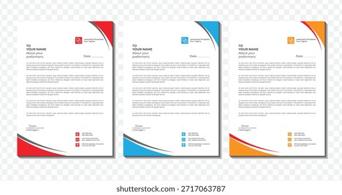 Creative Business Letterhead Design Template, Professional Company Identity