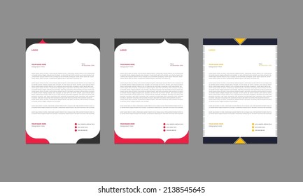 Creative business letterhead template design..eps