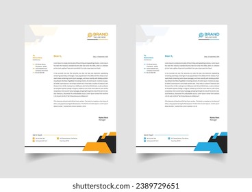 Creative business letterhead template design