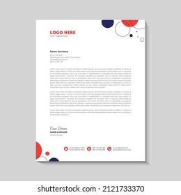 Creative business letterhead template with round circles