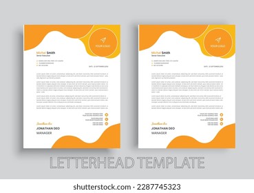 Creative Business-Briefkopf-Vorlage mit verschiedenen Farben, Modernes Firmenbriefdesign 