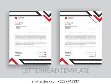 Creative Business letterhead template with various colors, Modern company letterhead template design 
