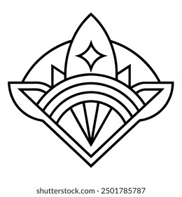 Diseño creativo del logotipo del negocio en blanco y negro