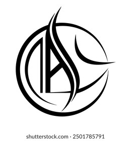 Diseño creativo del logotipo del negocio en blanco y negro