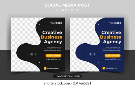 Creative business marketing agency social media post template
