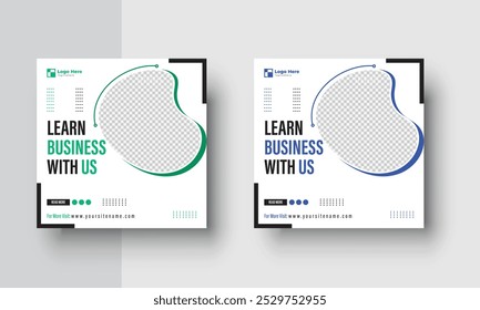 Creative business marketing agency social media banner template, marketing agency web banner design template. promotion banner
