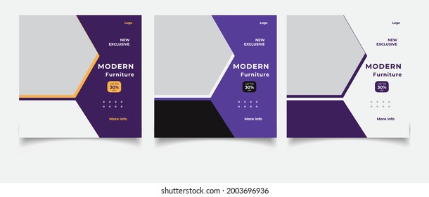 Creative business marketing banner for social media post template
