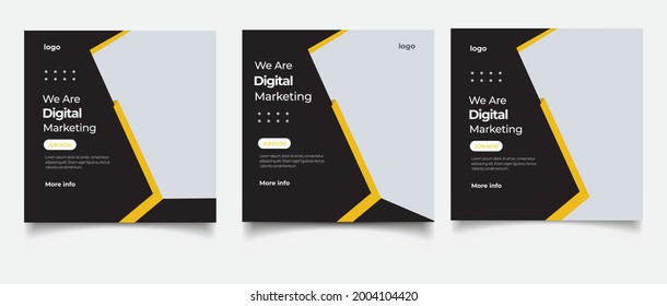 Creative business marketing banner for social media post template
