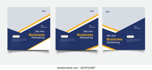 Creative business marketing banner for social media post template	