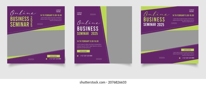 Creative business marketing banner for social media post template
