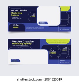 Creative business marketing banner for social media post template
