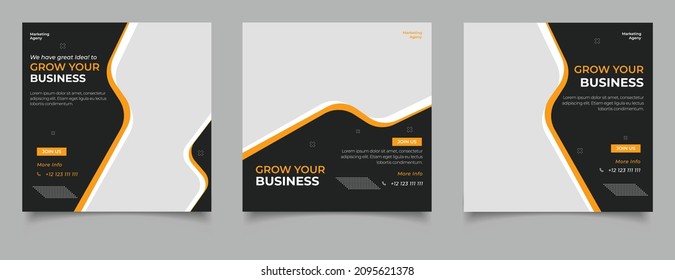 Creative business marketing banner for social media post template