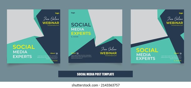 Creative business marketing banner for social media post template
