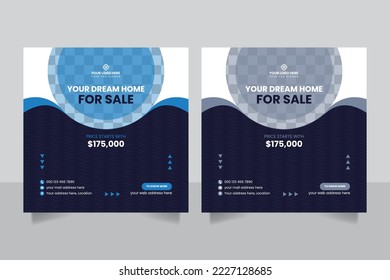 Creative business marketing banner for social media post template
