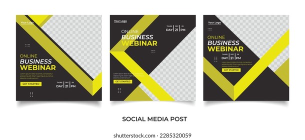 Creative business marketing banner for social media post template 