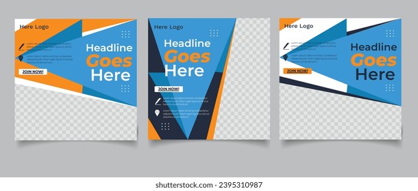 Creative business marketing banner for social media post template	
