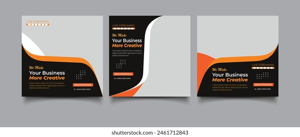 Creative business marketing banner for social media post template