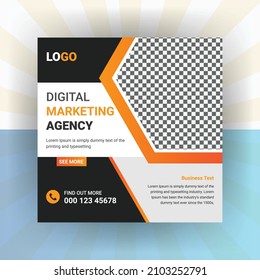 Creative business marketing promotion social media post, Digital web banner design