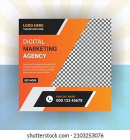 Creative business marketing promotion social media post, Digital web banner design