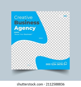 Creative business marketing social media banner design template Premium Vector