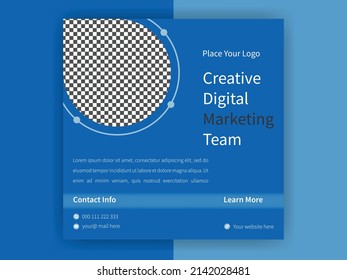 Creative Business Marketing Social Media Post Template design.square banner template.