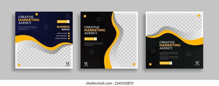 Creative Business marketing social media post template	