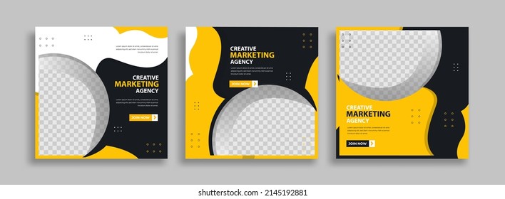 Creative Business marketing social media post template	