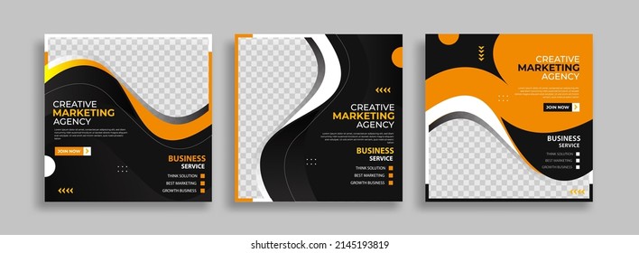 Creative Business marketing social media post template	