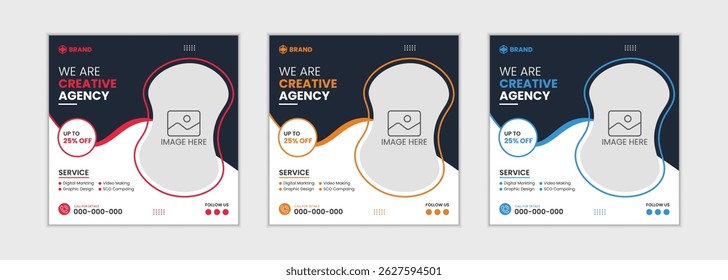 Creative Business marketing social media post template