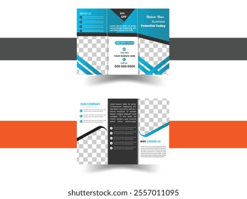 creative Business Marketing Tri fold brochure design, corporate Business tri fold brochure Template Design.